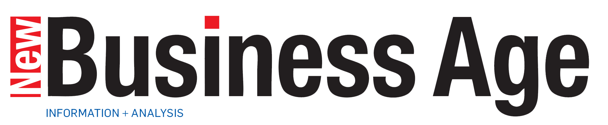 Logo for "New Business Age", a business news entity, with the tagline "INFORMATION + ANALYSIS".